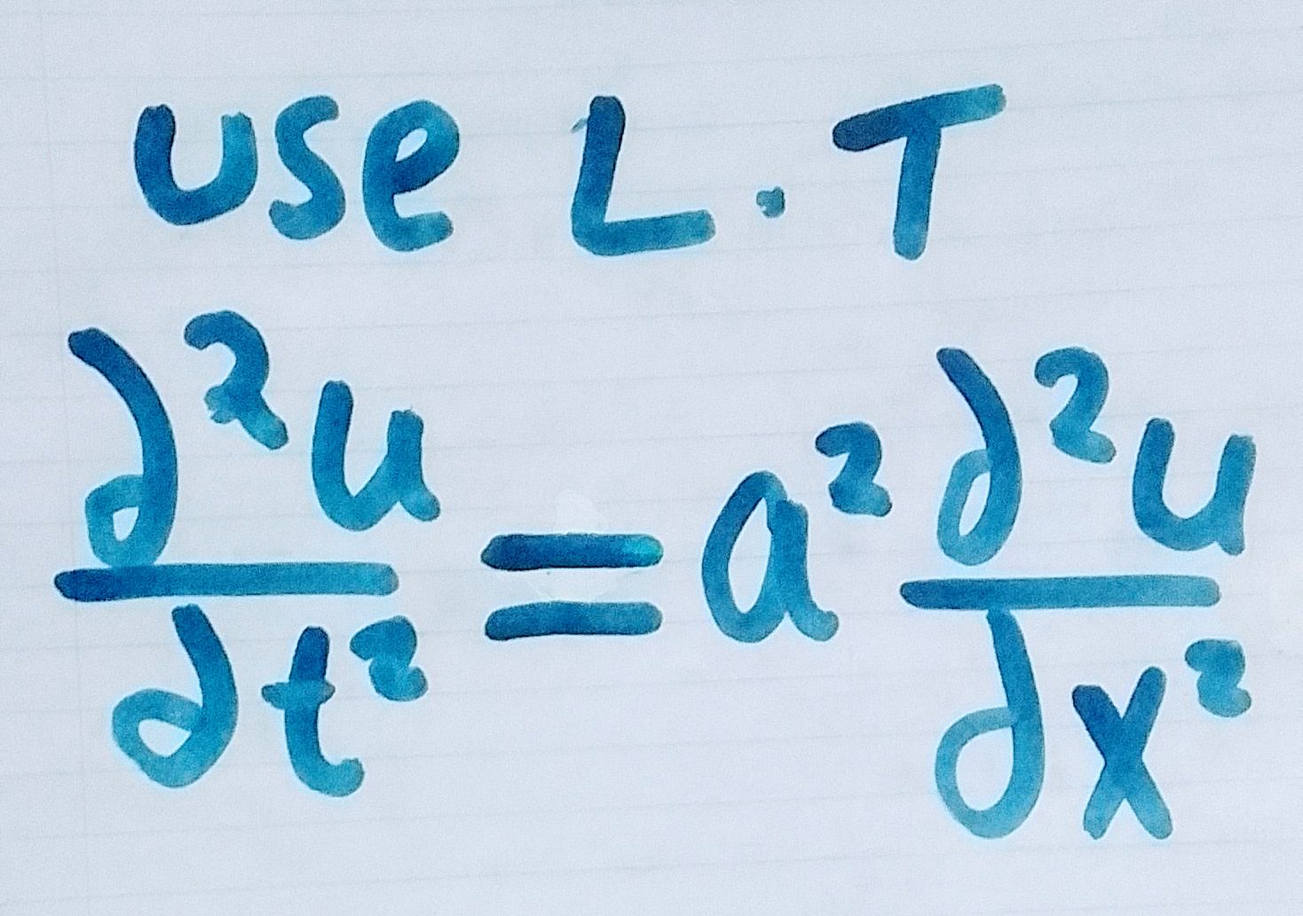 Solving PDE using Laplace transform (L.T) by changing PDE ind Second order ODE then solve
